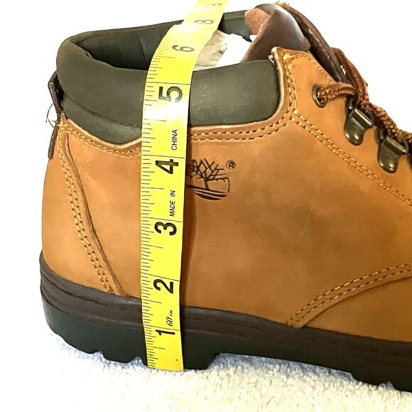 Timberland Boots Vtg Y2K Nubuck Hiking Mid Lace Lug Wheat 9 41 Women Gorp Preppy - Picture 7 of 16